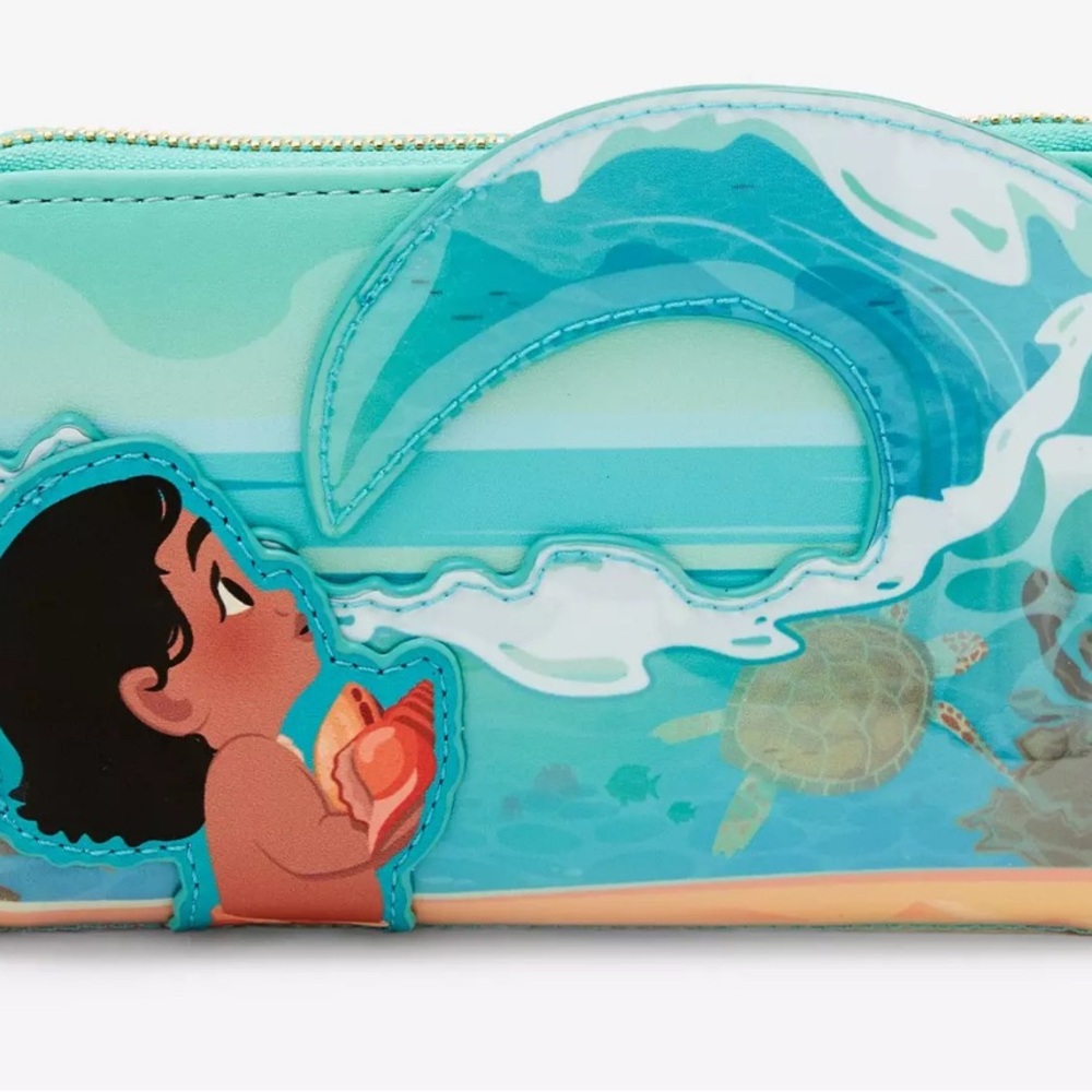 Loungefly Blue and Green Wave Wallet